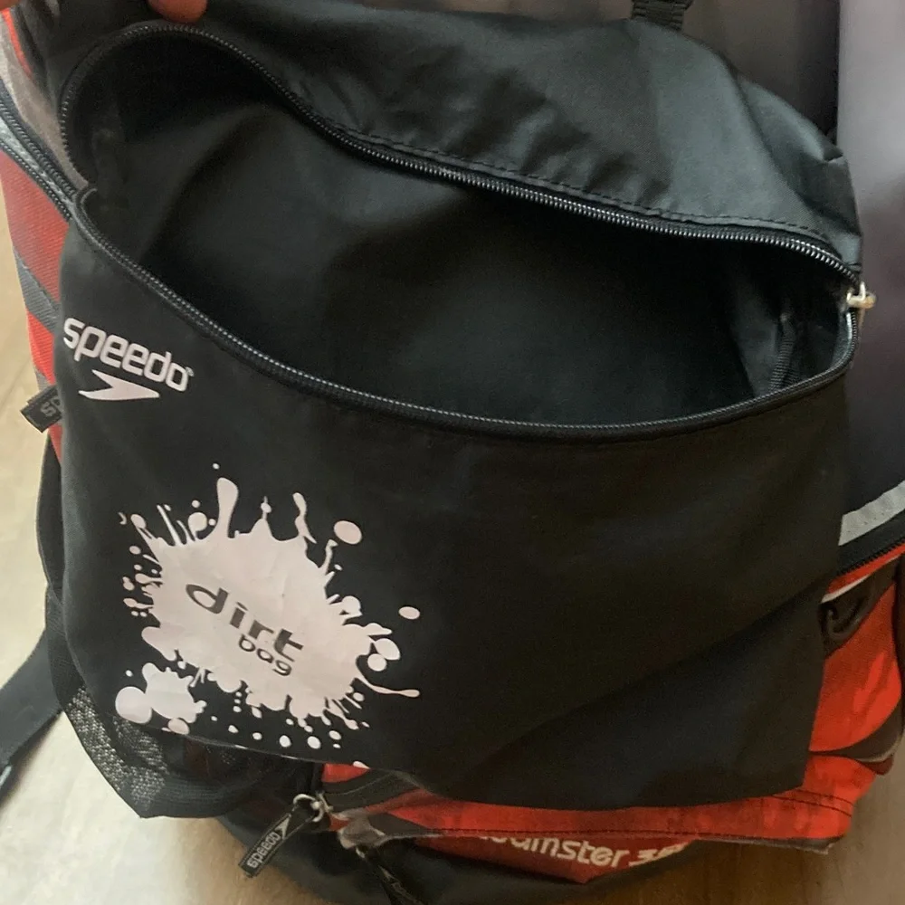Speedo Teamster 35L Swim Red and Black Backpack